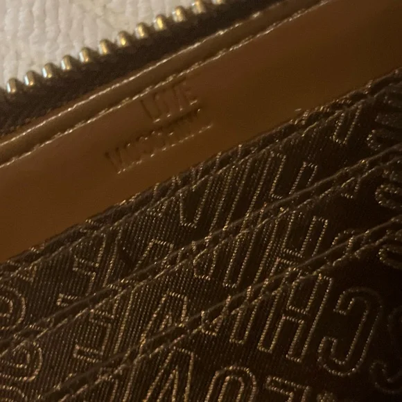 Love Moschino Brown Cognac Tan Zippered Wallet with Gold Logo Hardware & Details - Picture 5 of 9